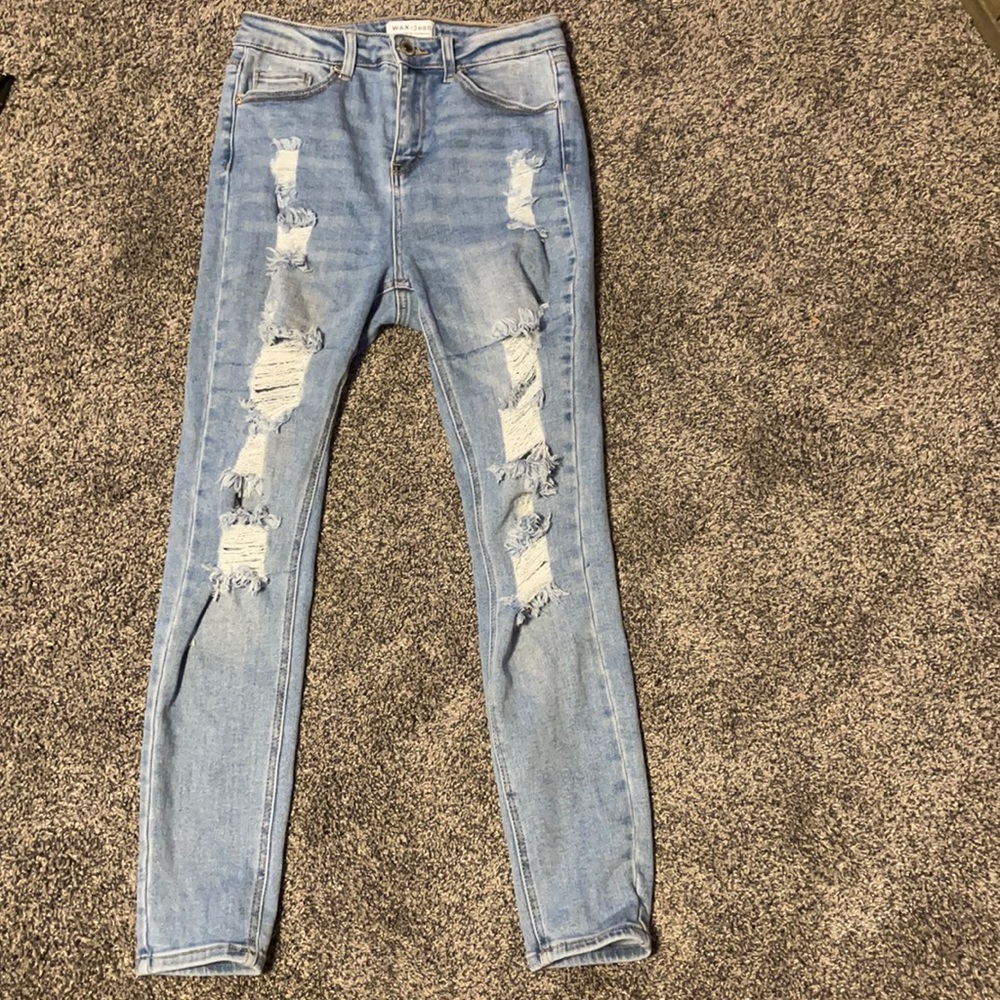 High waisted jeans